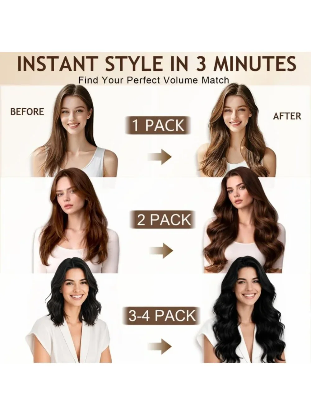 18 Inch Clip-In Hair Extensions - Real Remy Human Hair, Thick & Seamless, Jet